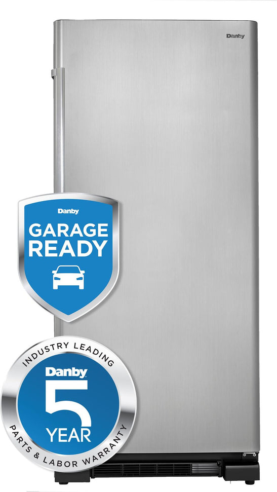 Danby - Designer 16.7 cu. ft. Upright Freezer in Stainless Steel Look - DUF167A4BSLDD