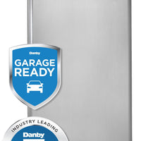 Danby - Designer 16.7 cu. ft. Upright Freezer in Stainless Steel Look - DUF167A4BSLDD