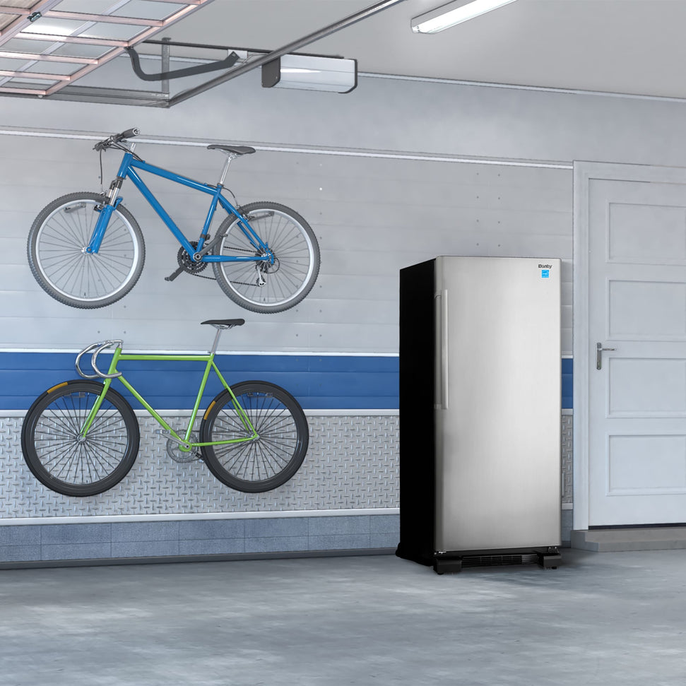 Danby - Designer 16.7 cu. ft. Upright Freezer in Stainless Steel Look - DUF167A4BSLDD