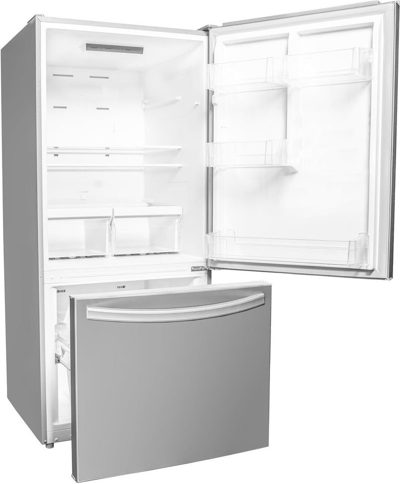 Danby - Designer 18.7 cu.ft. Bottom Mount Apartment Size Fridge in Stainless Steel - DBM187E1SSDB