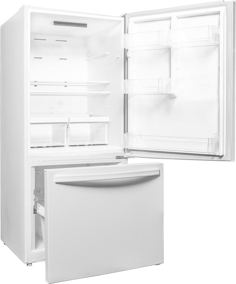 Danby - Designer 18.7 cu.ft. Bottom Mount Apartment Size Fridge in White - DBM187E1WDB