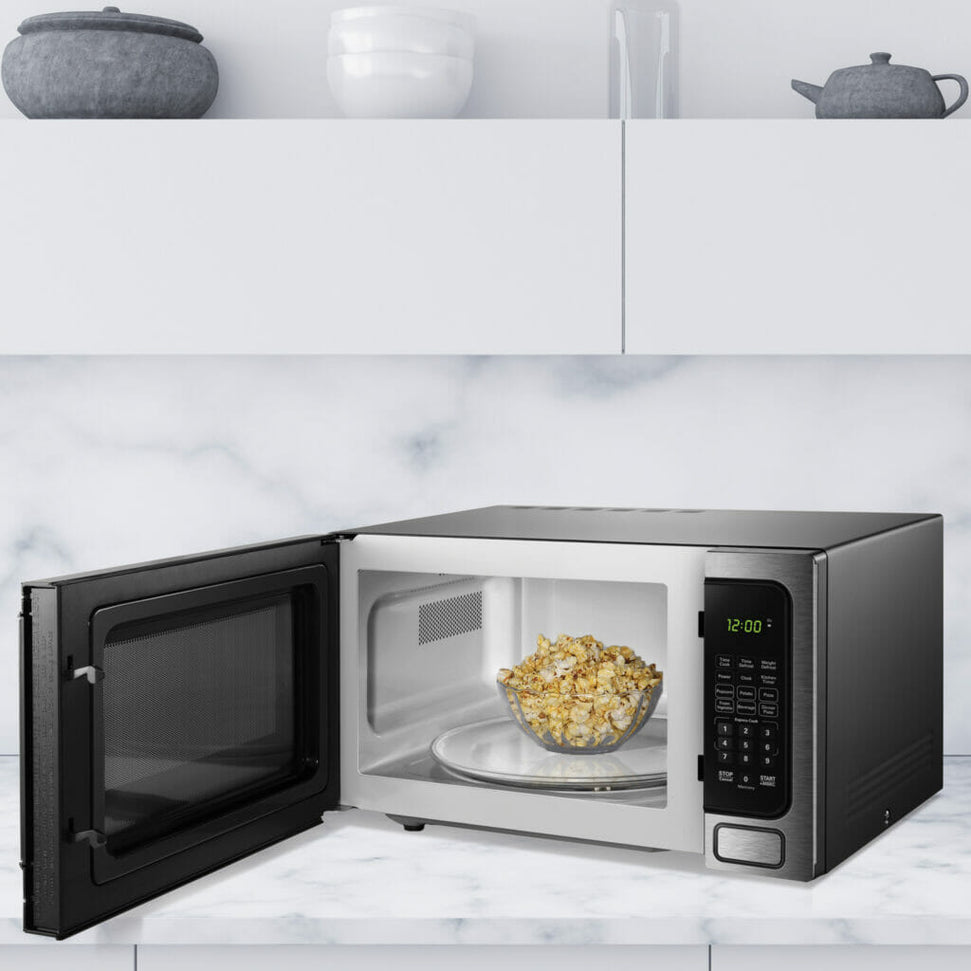 Danby - Designer 1.1 cu. ft. Stainless Steel Countertop Microwave - DDMW1126BBS