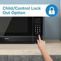 Danby - Designer 1.4 cu. ft. Sensor (Cooking) Black Microwave - DDMW01440BG1