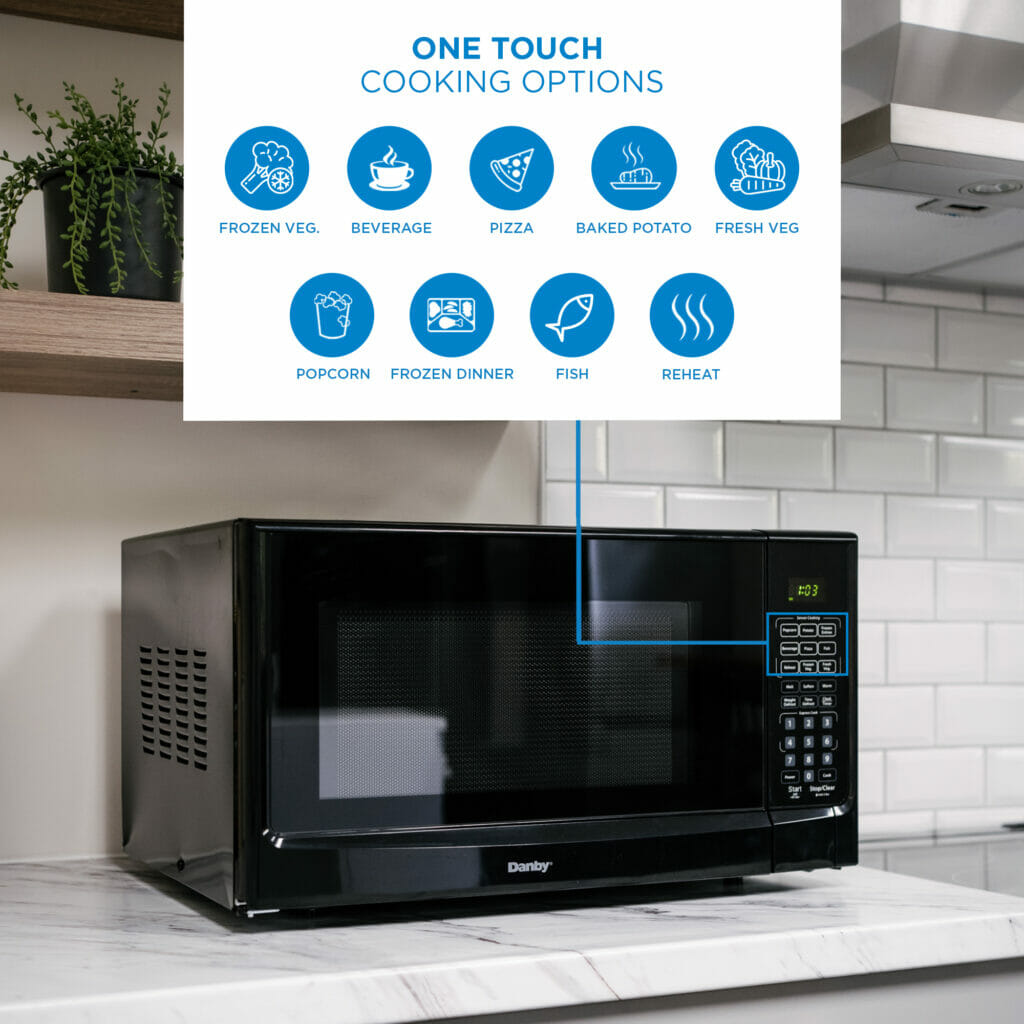 Danby - Designer 1.4 cu. ft. Sensor (Cooking) Black Microwave - DDMW01440BG1
