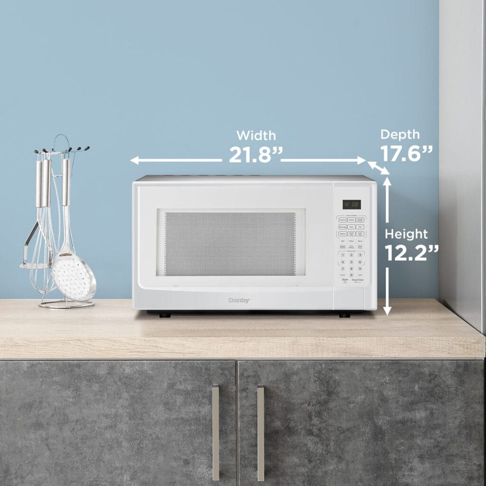 Danby - Designer 1.4 cu. ft. Sensor (Cooking) White Microwave - DDMW01440WG1