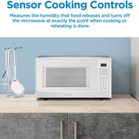 Danby - Designer 1.4 cu. ft. Sensor (Cooking) White Microwave - DDMW01440WG1