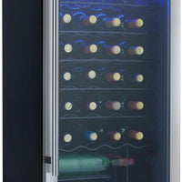 Danby - Designer 30 Bottle Free-Standing Stainless Steel Wine Cooler - DWC310BLSDD