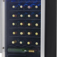 Danby - Designer 30 Bottle Free-Standing Stainless Steel Wine Cooler - DWC310BLSDD