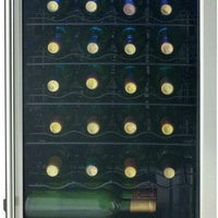 Danby - Designer 30 Bottle Free-Standing Stainless Steel Wine Cooler - DWC310BLSDD