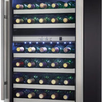 Danby - Designer 38 Bottle Free-Standing Black & Stainless Steel Wine Cooler - DWC114BLSDD