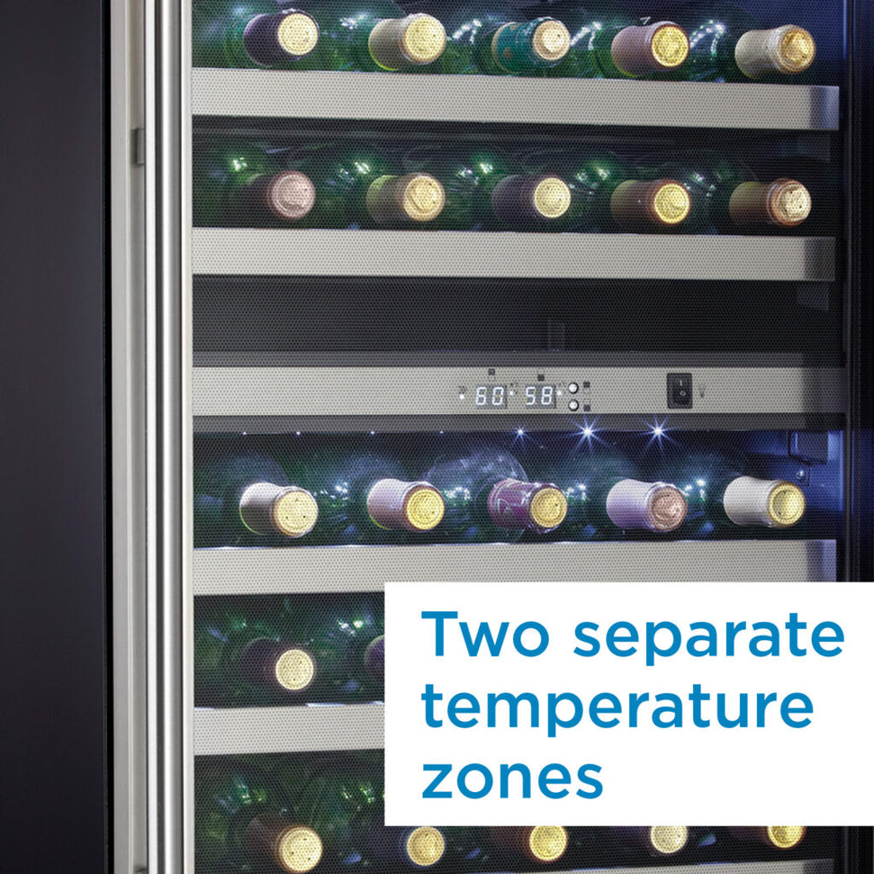 Danby - Designer 38 Bottle Free-Standing Black & Stainless Steel Wine Cooler - DWC114BLSDD