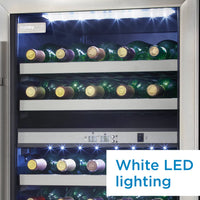 Danby - Designer 38 Bottle Free-Standing Black & Stainless Steel Wine Cooler - DWC114BLSDD