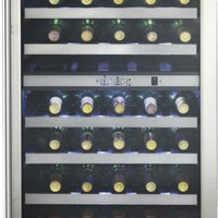 Danby - Designer 38 Bottle Free-Standing Black & Stainless Steel Wine Cooler - DWC114BLSDD
