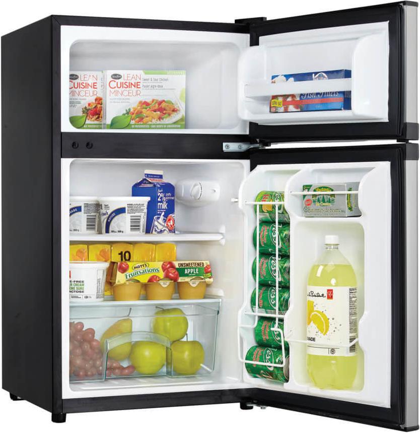 Danby - Designer 3.1 cu. ft. 2-Door Stainless Steel Compact Fridge - DCR031B1BSLDD