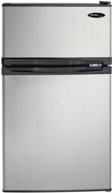 Danby - Designer 3.1 cu. ft. 2-Door Stainless Steel Compact Fridge - DCR031B1BSLDD