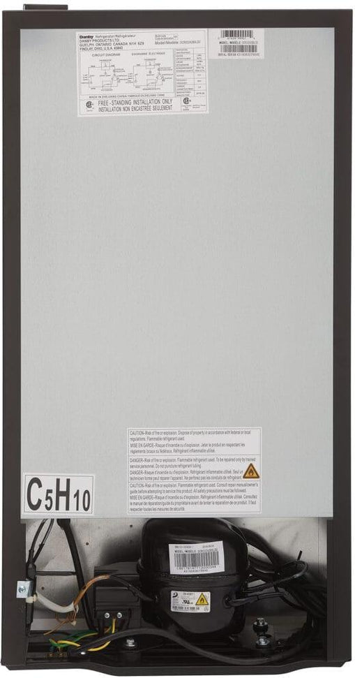 Danby - Designer 3.2 cu. ft. Stainless Steel Compact Fridge - DCR032A2BSLDD
