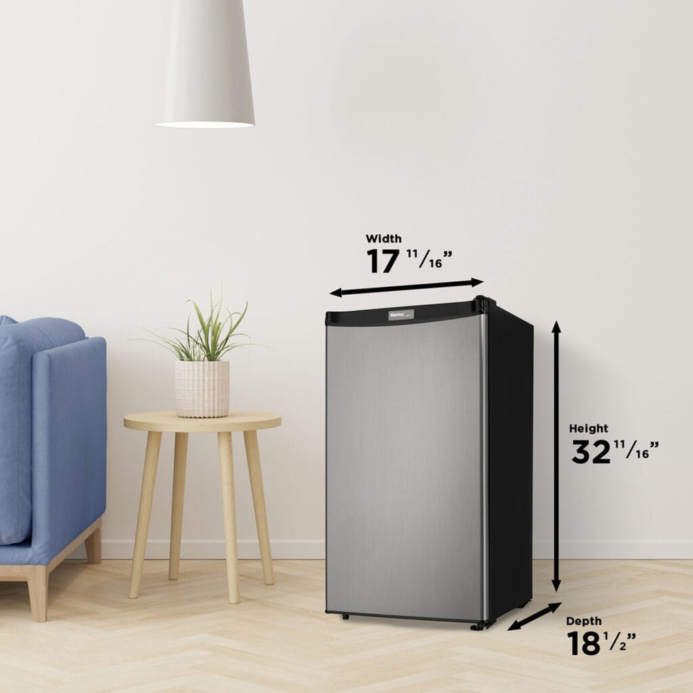 Danby - Designer 3.2 cu. ft. Stainless Steel Compact Fridge - DCR032A2BSLDD