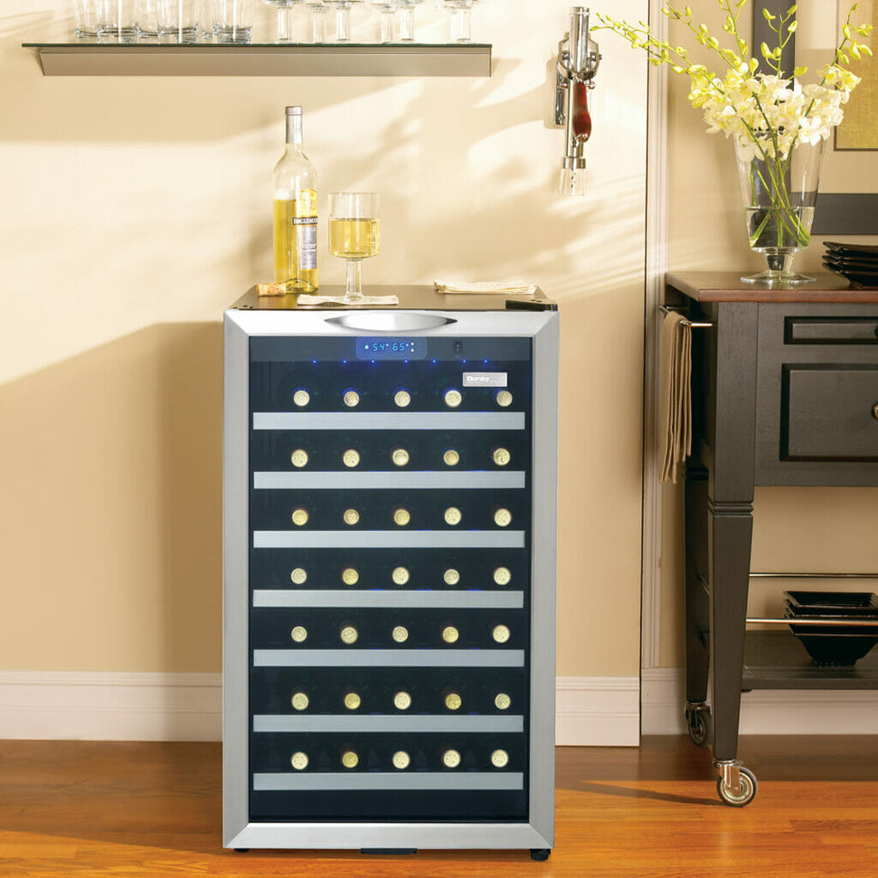 Danby - Designer 45 Bottle Stainless Steel Wine Cooler - DWC458BLS