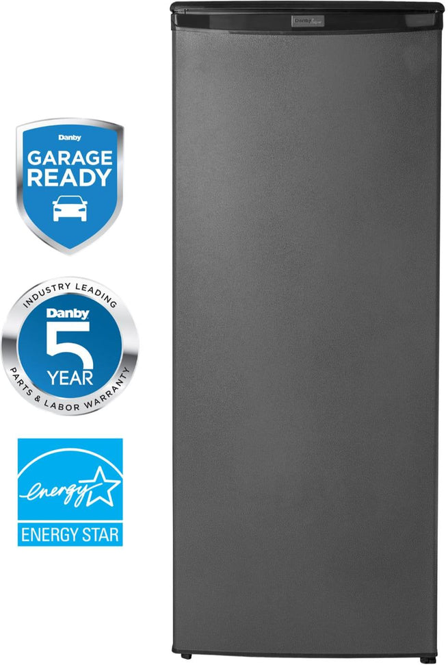 Danby - Designer 8.5 cu. ft. Upright Freezer in Graphite Black - DUFM085A4TDD