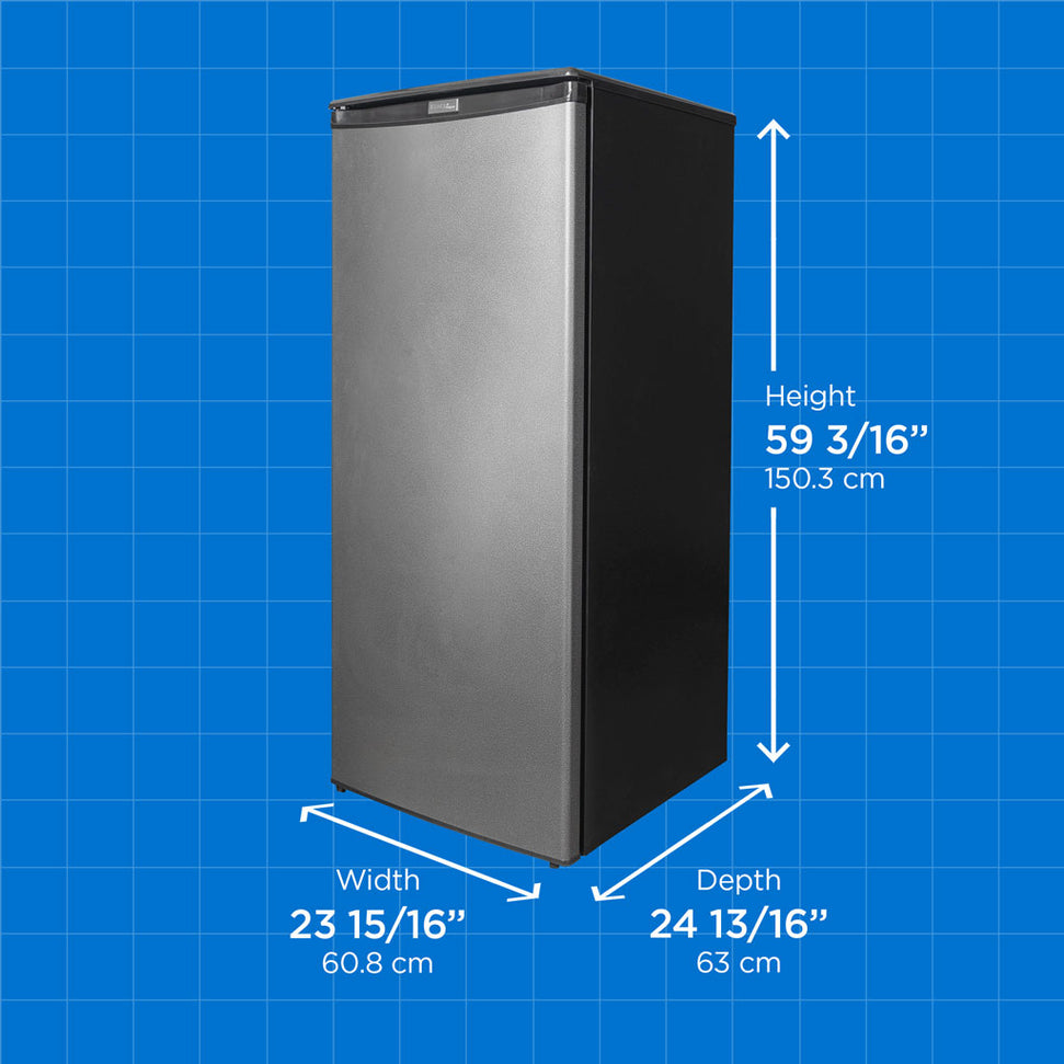 Danby - Designer 8.5 cu. ft. Upright Freezer in Graphite Black - DUFM085A4TDD