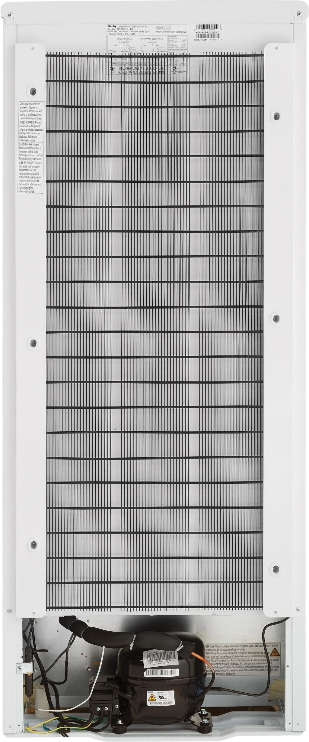 Danby - Designer 8.5 cu. ft. Upright Freezer in White - DUFM085A4WDD