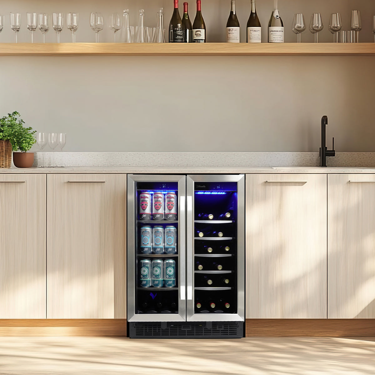 Danby - Silhouette 24″ Built-in Beverage Center In Stainless Steel - SBC051D1BSS