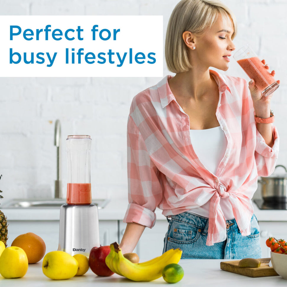 Danby - Stainless Steel & Black 600 ml Smoothie Blender - DBL25C1BSSDB