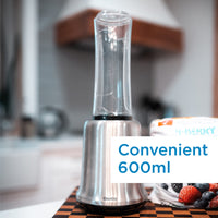 Danby - Stainless Steel & Black 600 ml Smoothie Blender - DBL25C1BSSDB