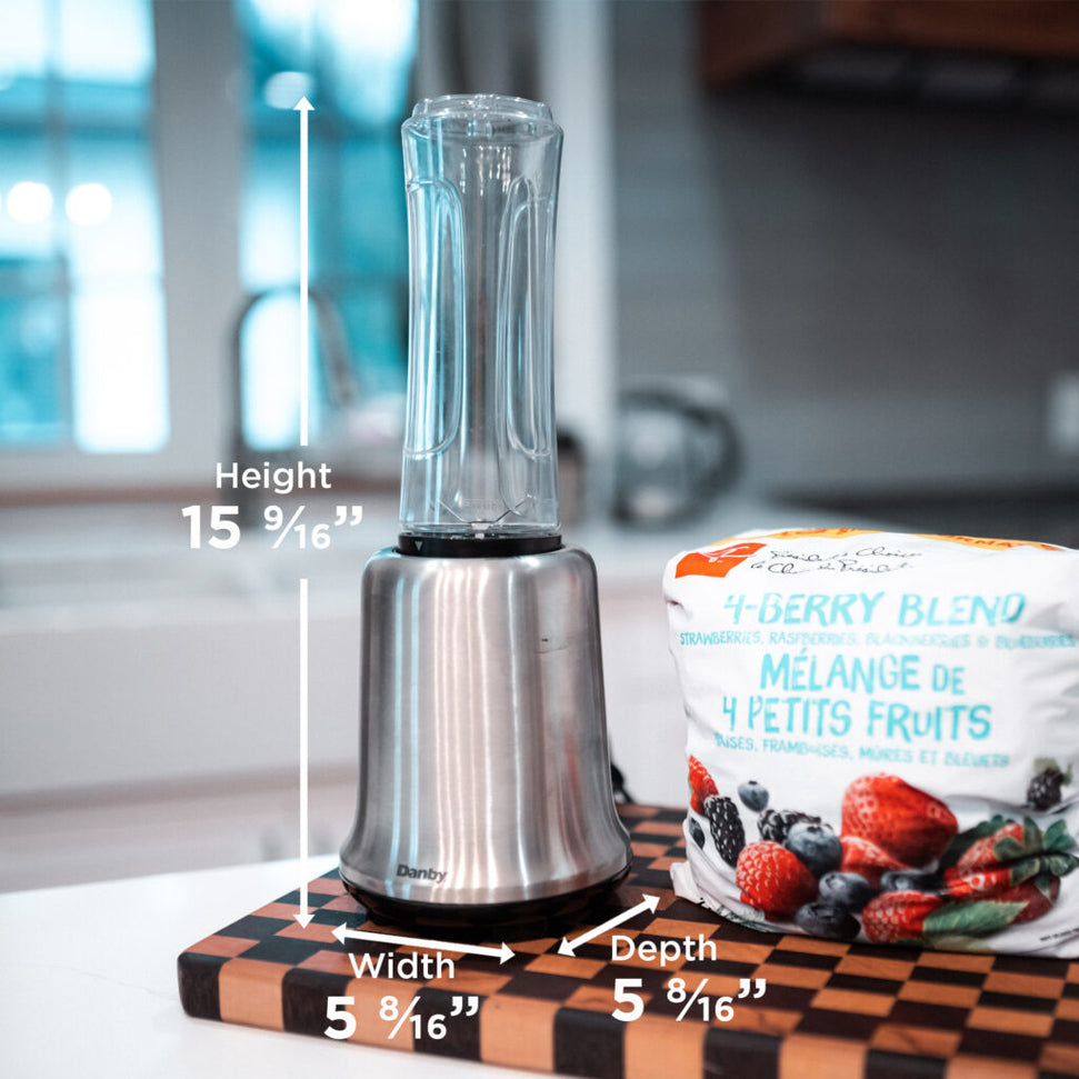 Danby - Stainless Steel & Black 600 ml Smoothie Blender - DBL25C1BSSDB