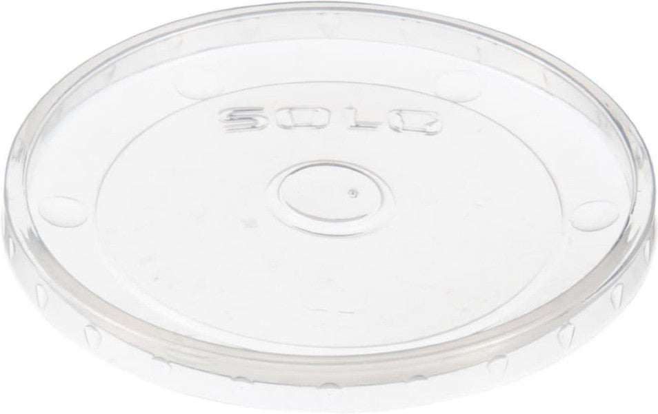 Dart - 16 Oz Clear Recessed Heat Plug Lid Plastic Containers, Pack of 1000 - LVP516-0100