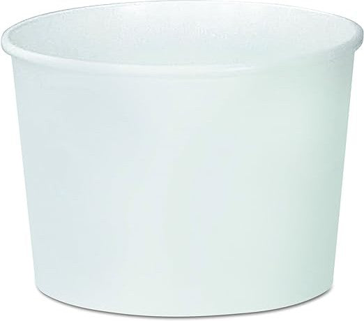 Dart - 16 Oz White DSP Paper Food Container, 500/Cs - VS616-02050