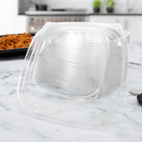 Dart - 24-64 Oz Clear PET Plastic Large Square Presentabowl Lid, 252/Cs - C2464BDL