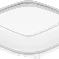 Dart - 24-64 Oz Clear PET Plastic Large Square Presentabowl Lid, 252/Cs - C2464BDL
