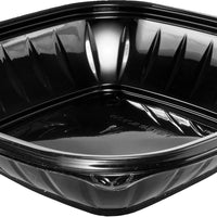 Dart - 32 Oz Black PET Plastic Square Bowl, 252/Cs - B32SB