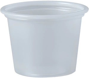 Dart - 3/4 Oz Solo Souffles Translucent Plastic Portion Cups, 250/Cs - P075-0100