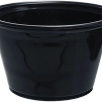 Dart - 4 Oz Conex Compliments Black Polypropylene Plastic Portion Cups, 2500/Cs - 400PCBLK