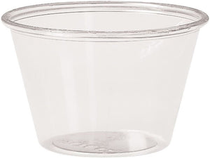 Dart - 4 Oz Solo Ultra Clear Souffles Plastic Portion Cups, 2500/Cs - T400-0090