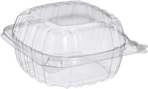 Dart - 5.3" x 5.4" x 2.6 Clear Seal Sandwich Plastic Hinged Container, 500/Cs - C53PST1