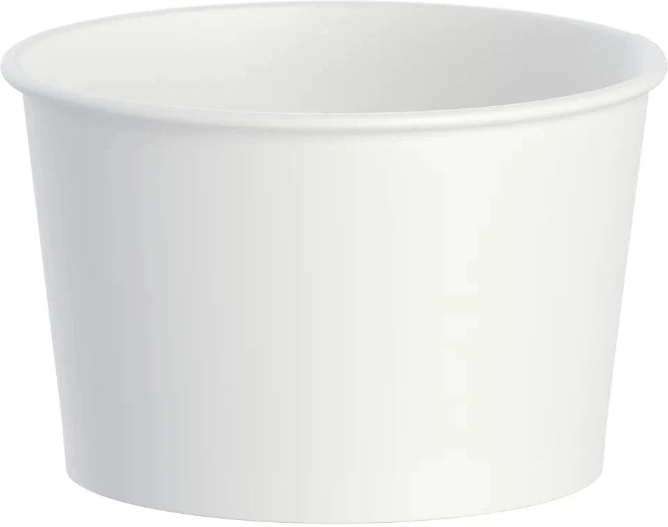 Dart - 8 Oz DSP Paper White Food Container, 1000/Cs - VS608-02050
