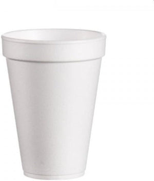 Dart - 8 Oz White Tall Foam Cups, 1000/cs - 9J8
