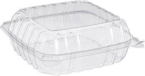 Dart - 8.3" x 8.3" x 3" Clear Seal Plastic Hinged Container, 250/Cs - C90PST1