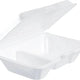 Dart - 9.3" x 6.4" x 2.9" White Insulated Foam Hinged Container 2 Compartment , 200/Cs - 205HT2