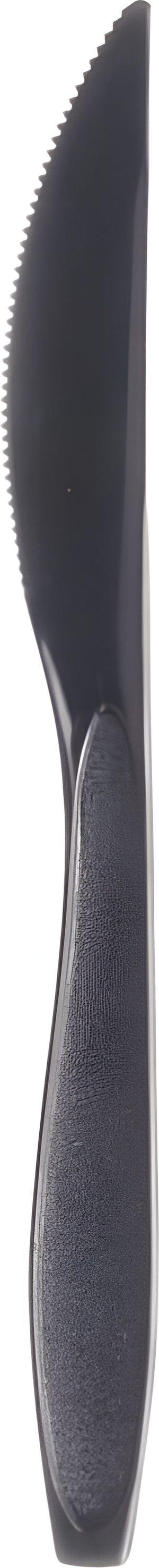 Dart - Black Medium Weight Individually Wrapped Cutlery Knife, 1000/Cs - RSK2-0004