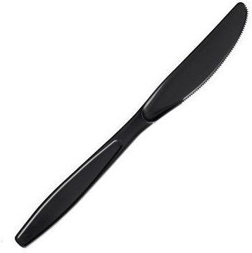 Dart - Black Plastic Knives Cutlery, 1000/Cs - 10009
