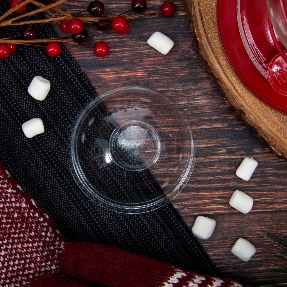 Dart Container - 10 Oz Clear Dome Lid No Hole fits Cold Plastic Cups, 1000/cs - DNR610 (Special Order Item)