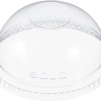 Dart Container - 10 Oz Clear Dome Lid No Hole fits Cold Plastic Cups, 1000/cs - DNR610 (Special Order Item)