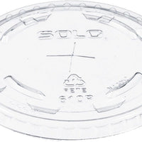 Dart Container - 10 Oz Clear Flat Lid Straw Slot fist Cold Plastic Cups, 1000/cs - 610TS