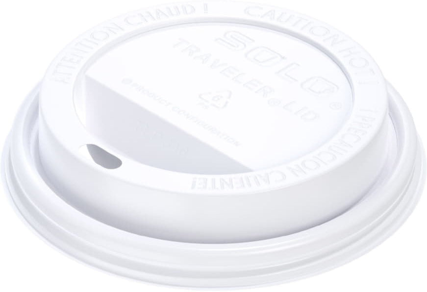 Dart Container - 10 Oz Solo Traveler Cappuccino White Dome Lids Fits - 24 oz Paper Hot Cups, Pack of 1000 - TLP316-0007