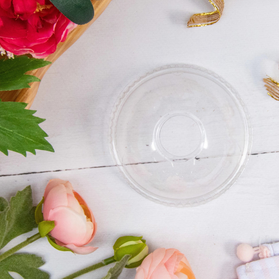 Dart Container - 12 Oz Clear Dome Lid 1" Hole fits Plastic Cups, 1000/Cs - DL140N (Special Order Item)