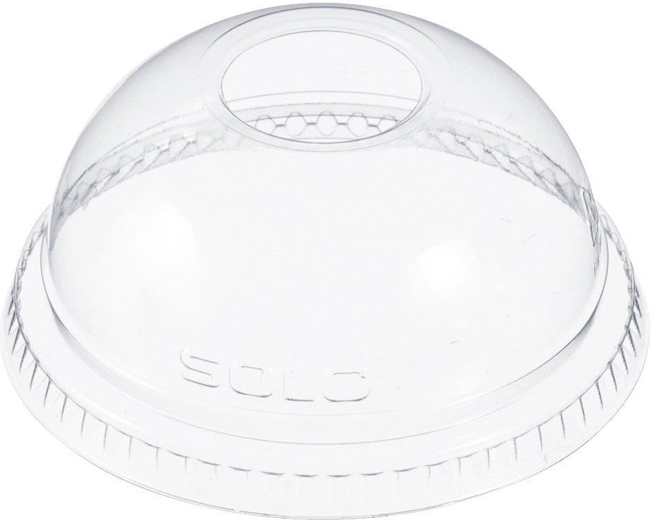 Dart Container - 12 Oz Clear Dome Lid 1" Hole fits Plastic Cups, 1000/Cs - DL140N (Special Order Item)
